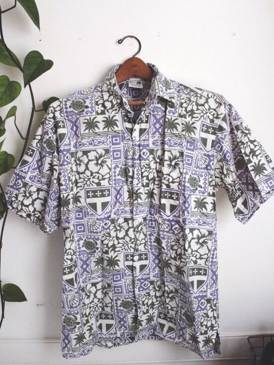 Wet Dog Other - Vintage Wet Dog Hawaiian Shirt Tropical Floral Animal Button-Up Cotton Small 90s
